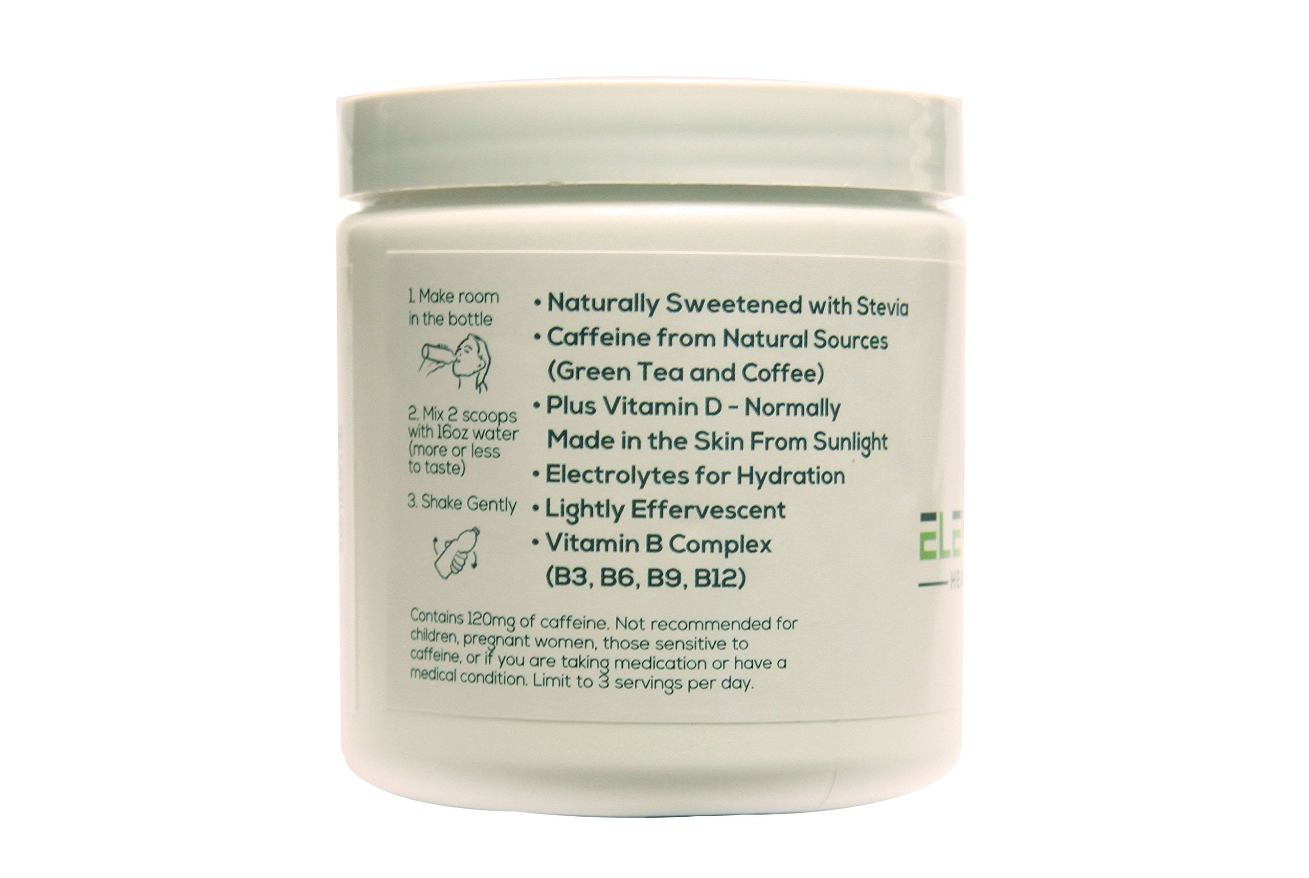 Illustration of essential nutrients: Vitamin B complex, Vitamin D, magnesium and potassium.