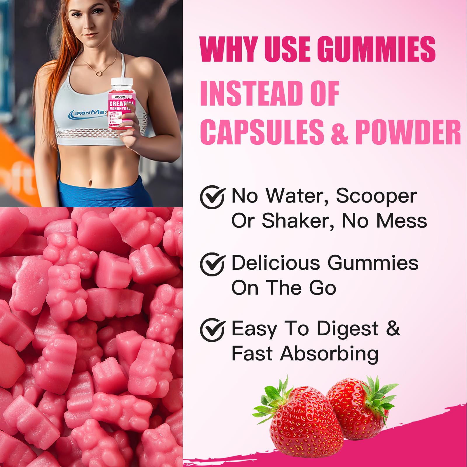 Lifestyle image of athletes using Creatine Monohydrate Gummies