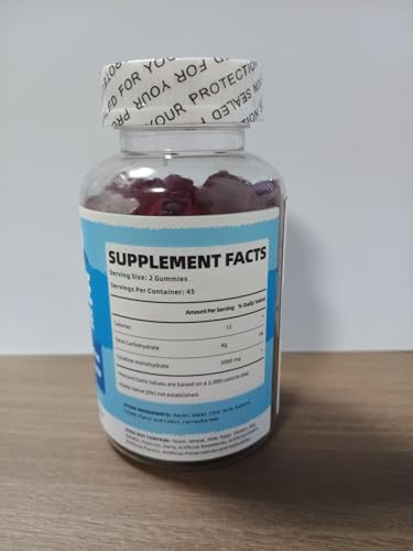 Ingredients panel of Creatine Monohydrate Gummies
