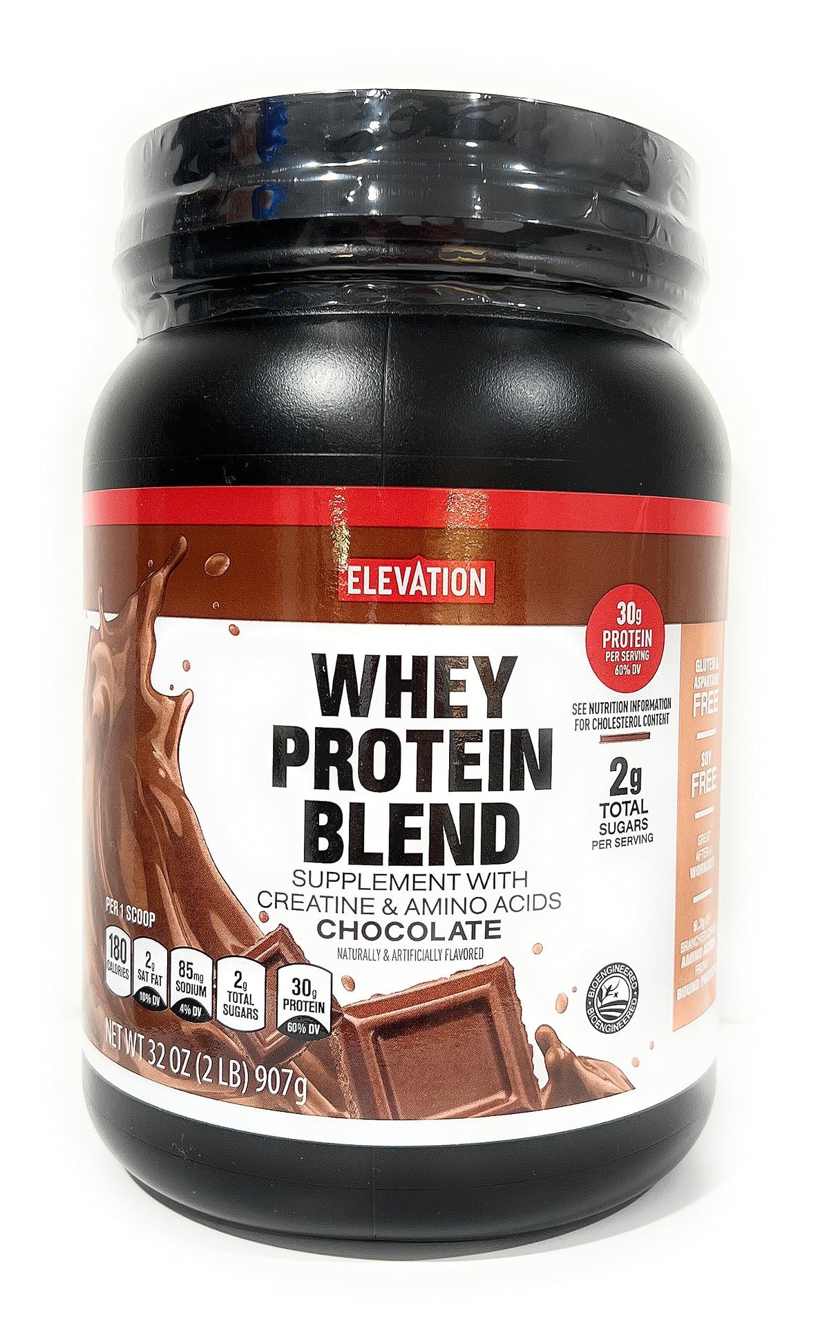 Elevation by Millville Chocolate Protein Powder 32oz bottle