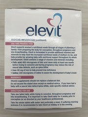 Close-up of Elevit TAB with Iodine tablets