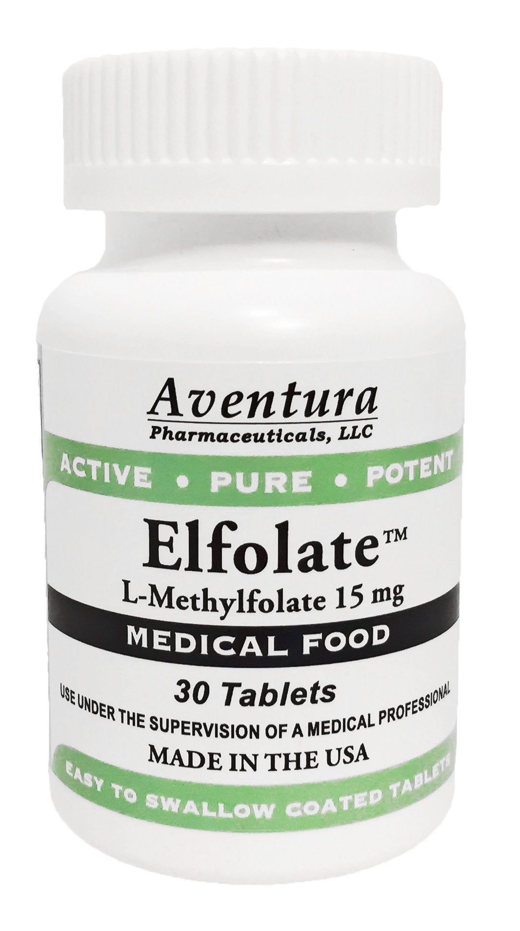 ELFOLATE 15mg L-Methylfolate Medical Food tablet front view