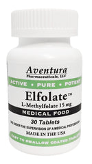 ELFOLATE 15mg L-Methylfolate Medical Food tablet front view