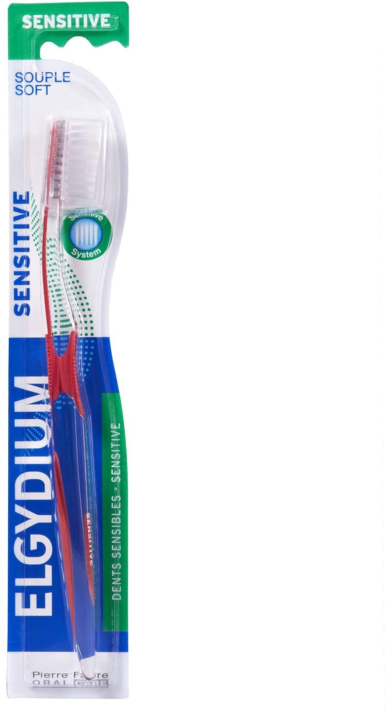 Elgydium Sensitive Soft Toothbrush - close-up handle