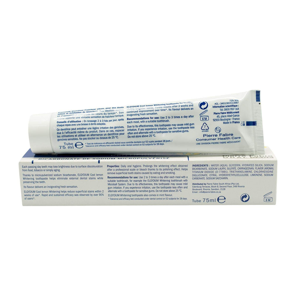 Whitening toothpaste with baking soda and lemon flavor - 75 ml