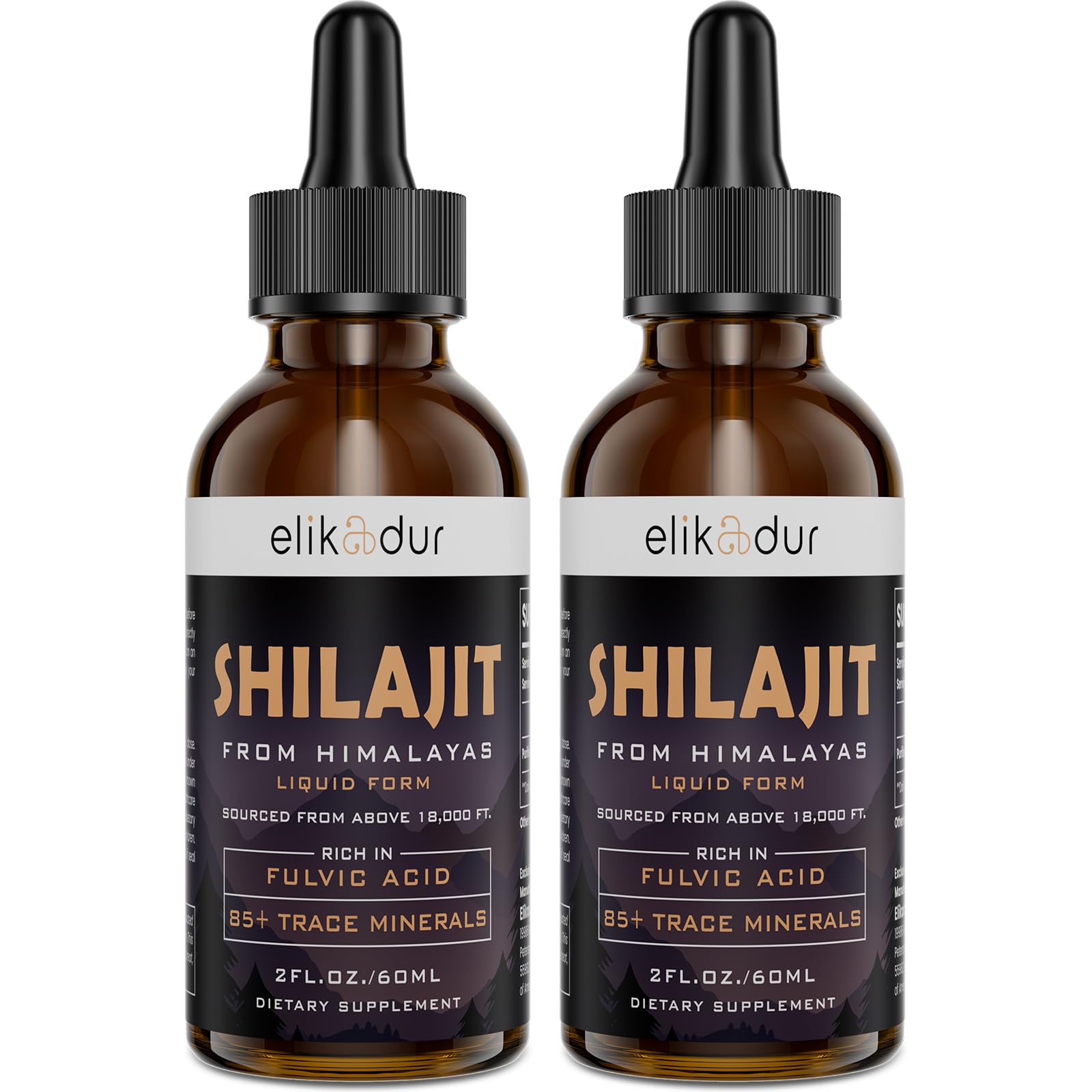 Elikadur Shilajit Himalayan Organic Drops bottle