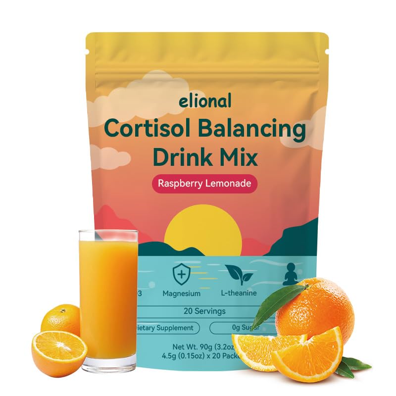 Elional Cortisol Drink Mix box with packets for convenient daily stress support.