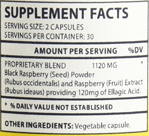 Close-up of ellagic acid capsules