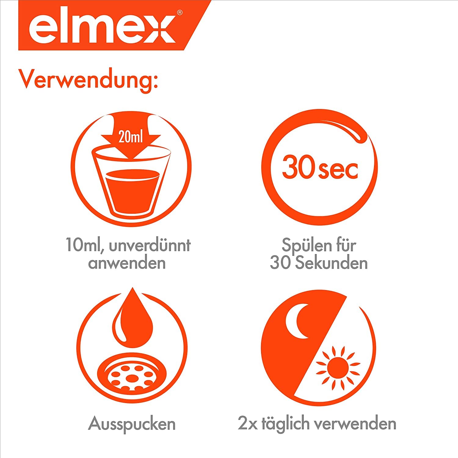 Elmex 400ml bottle with mint scent depiction