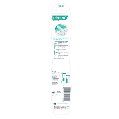 Detail of the soft bristle tips designed for sensitive teeth