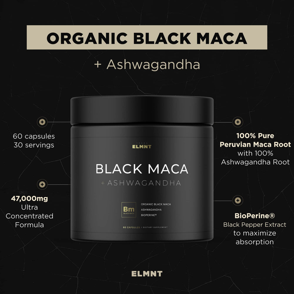 100% organic Peruvian Black Maca root powder