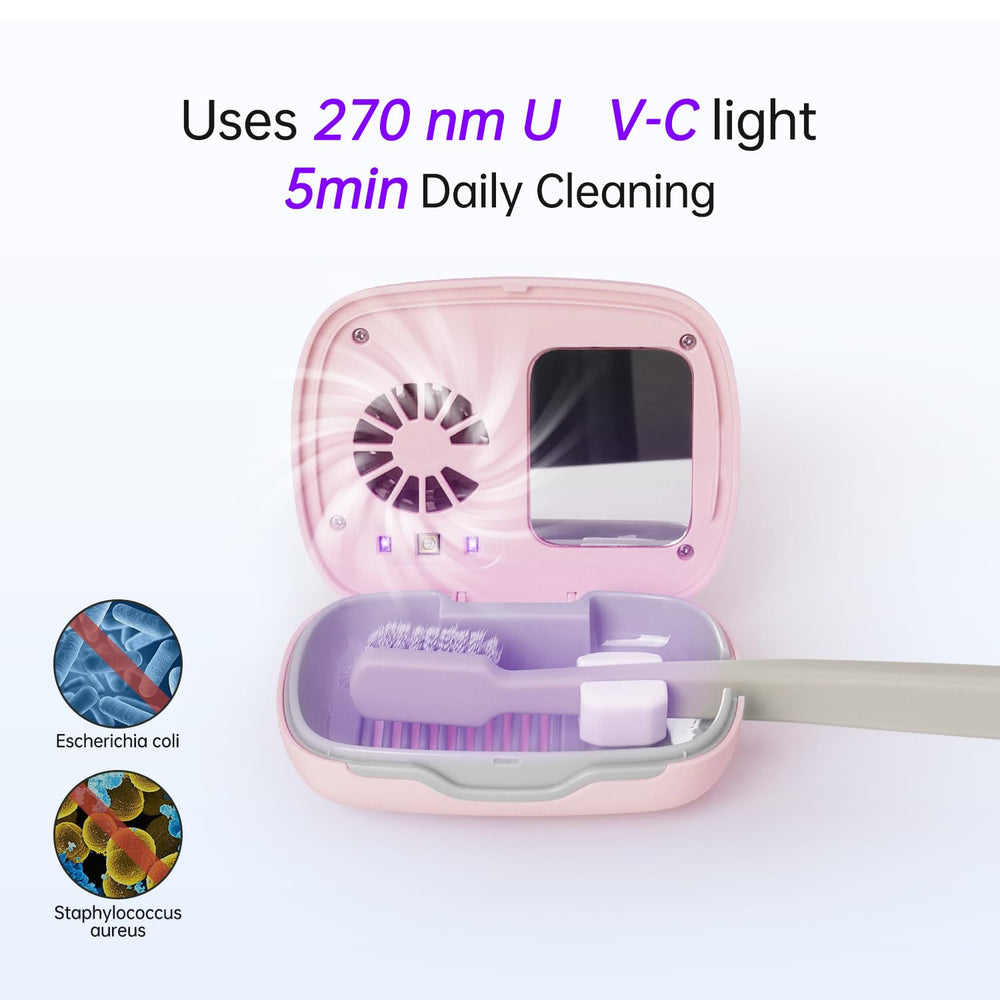Portable travel-friendly design in pink