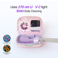 Portable travel-friendly design in pink