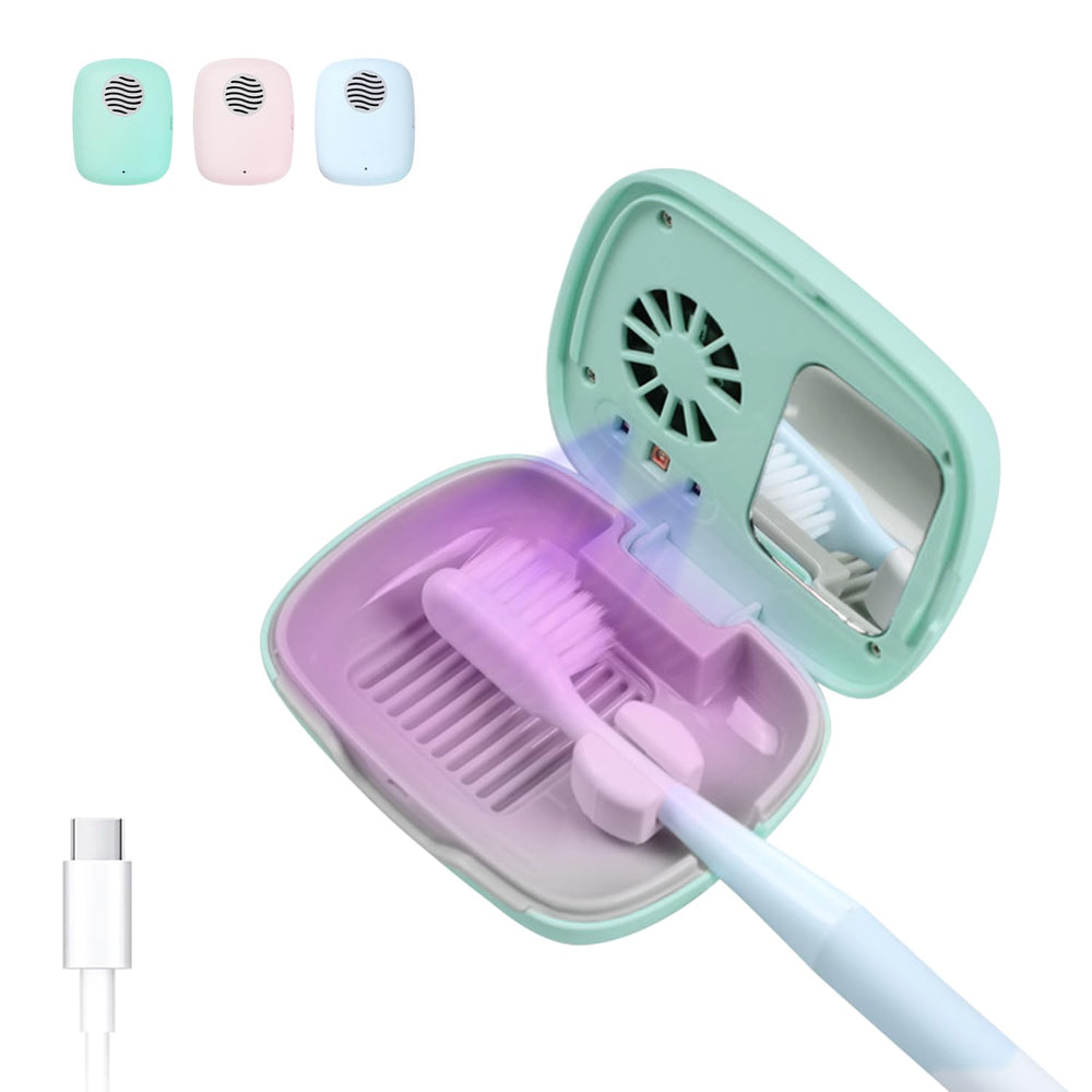 ELMWAY Toothbrush Holder Green-Fan front view