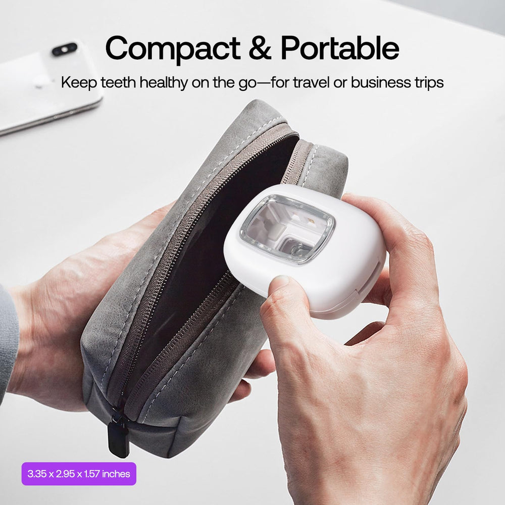 Compact portable travel case for on-the-go toothbrush hygiene