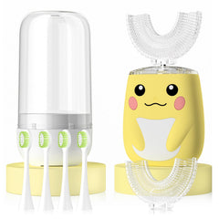 ELOTAME Kids Electric U-Shaped Toothbrush yellow body
