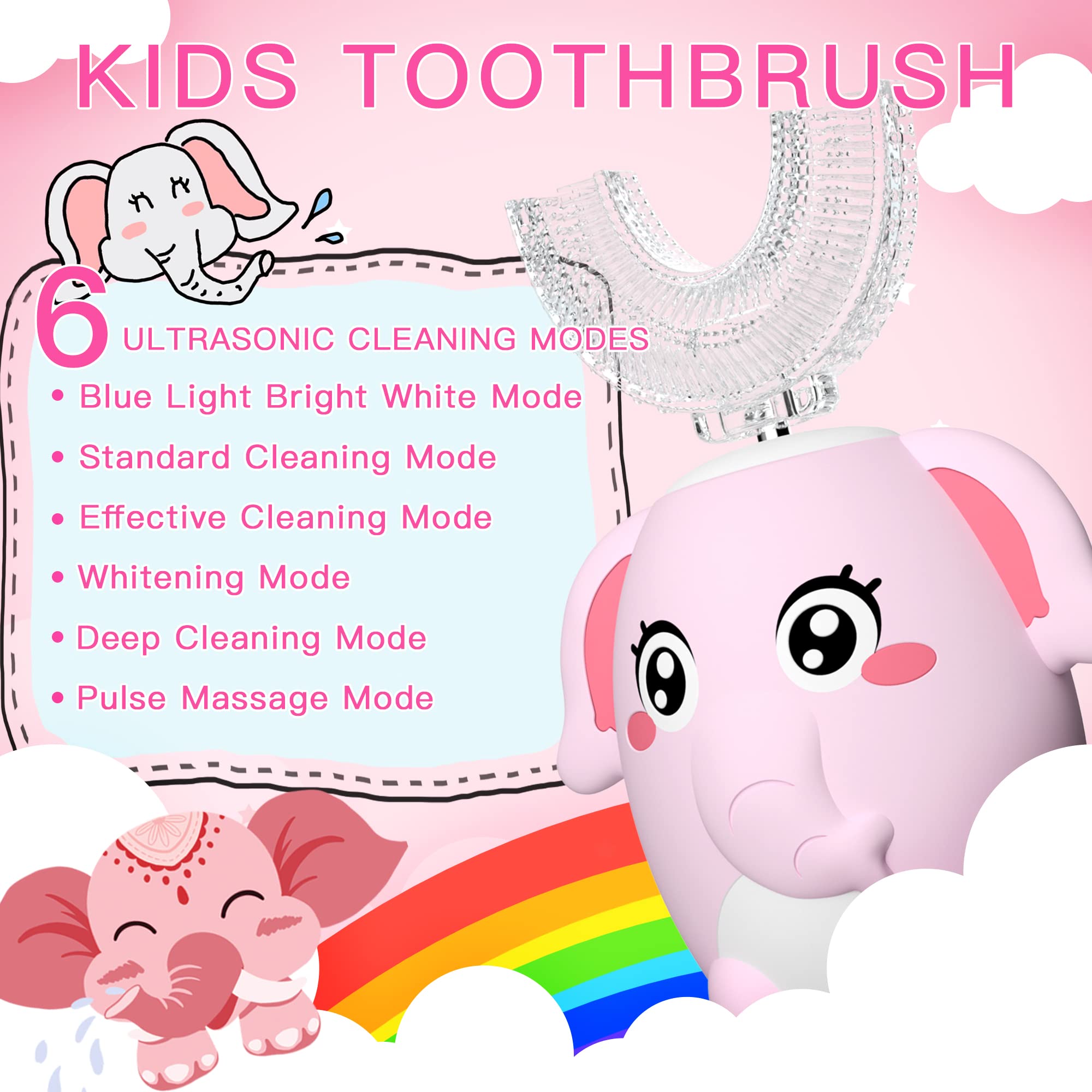 Close-up of U-shaped silicone brush head