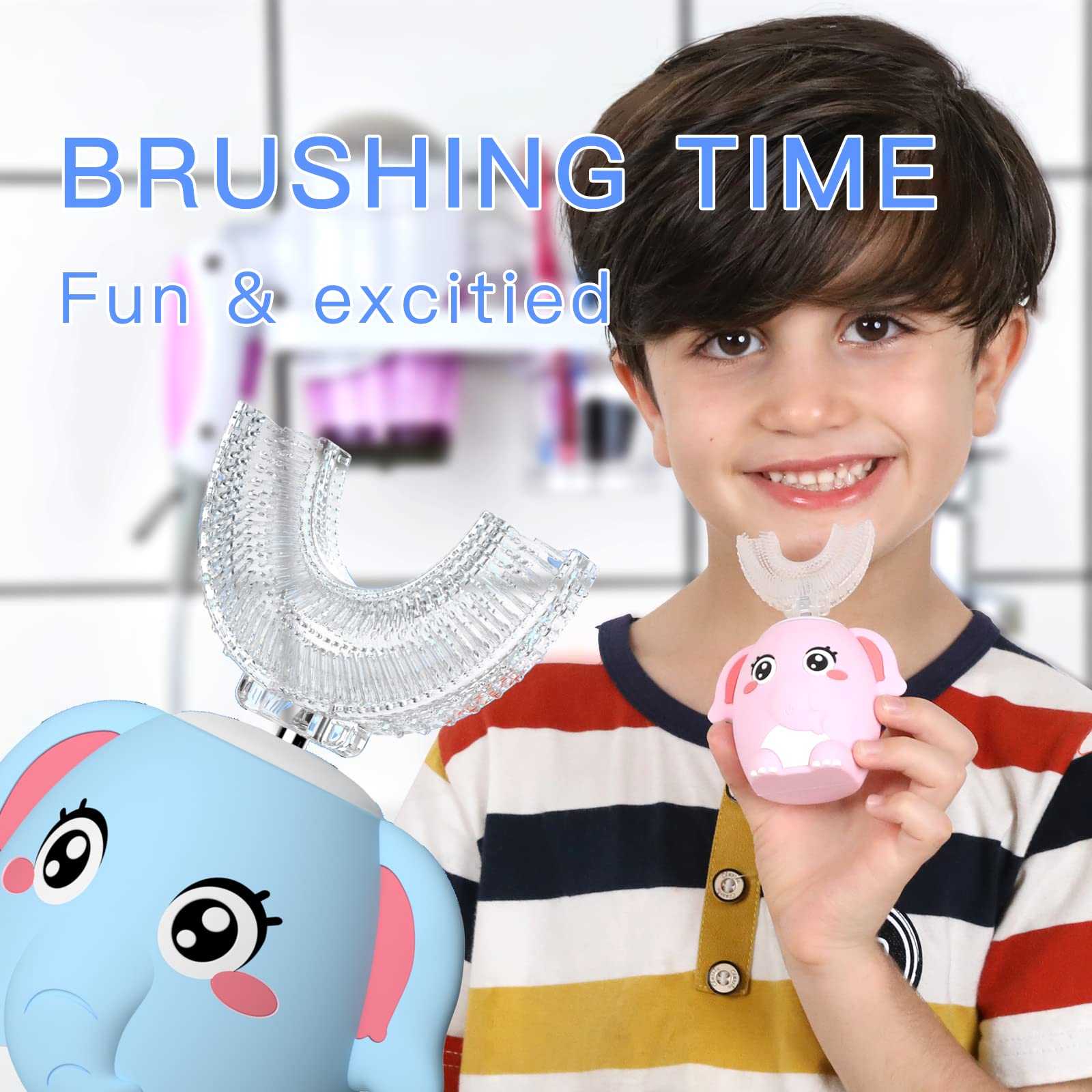 IPX7 waterproof design for kids toothbrush