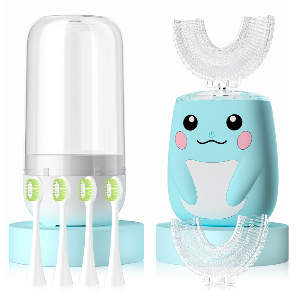 ELOTAME kids U-shaped electric toothbrush close-up