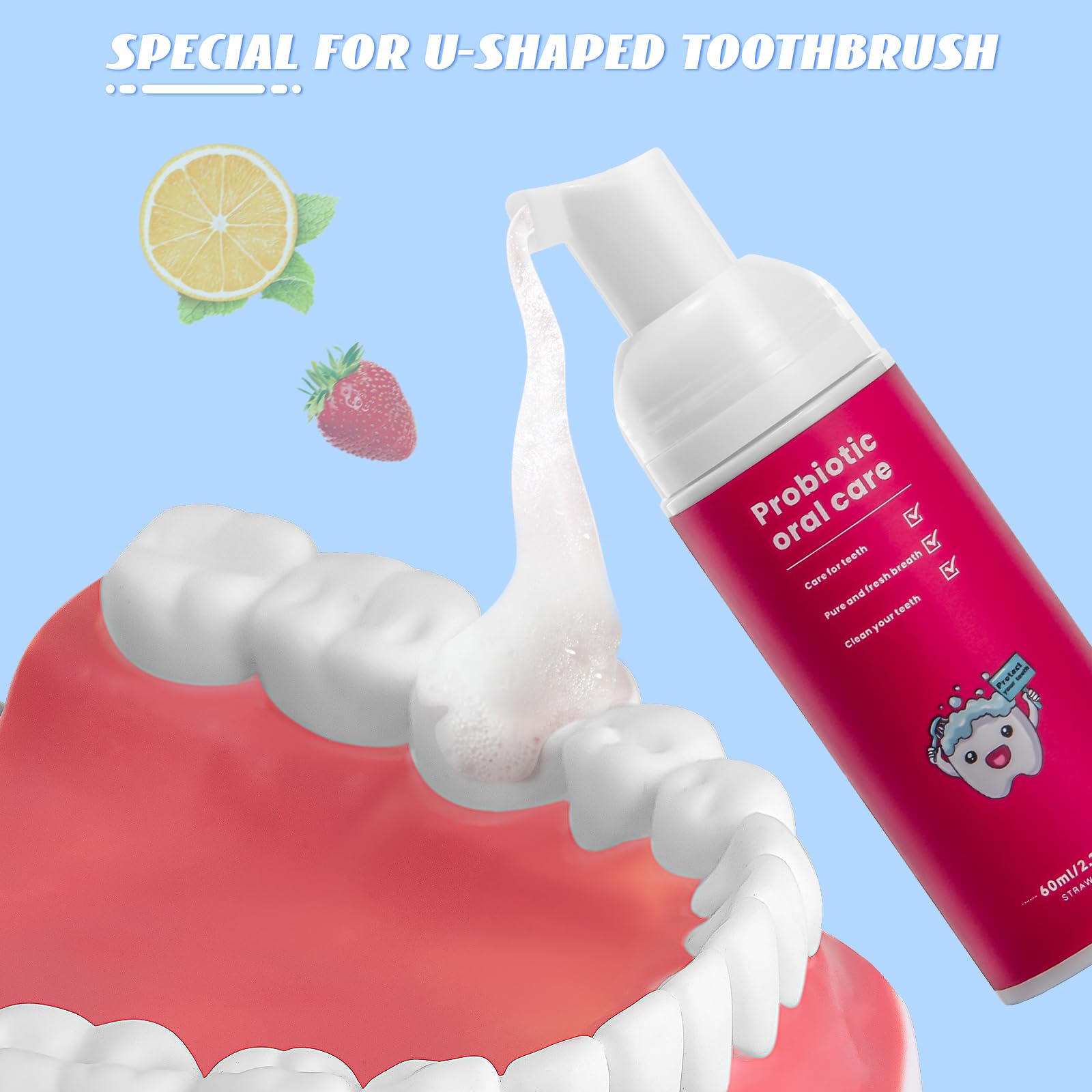 IPX7 waterproof kids electric toothbrush in purple