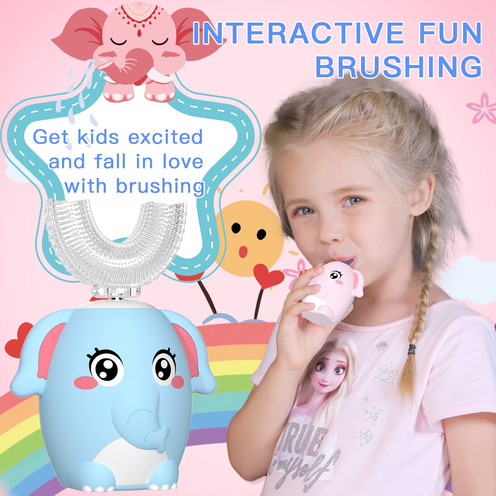 U-Shaped silicone brush head for kids