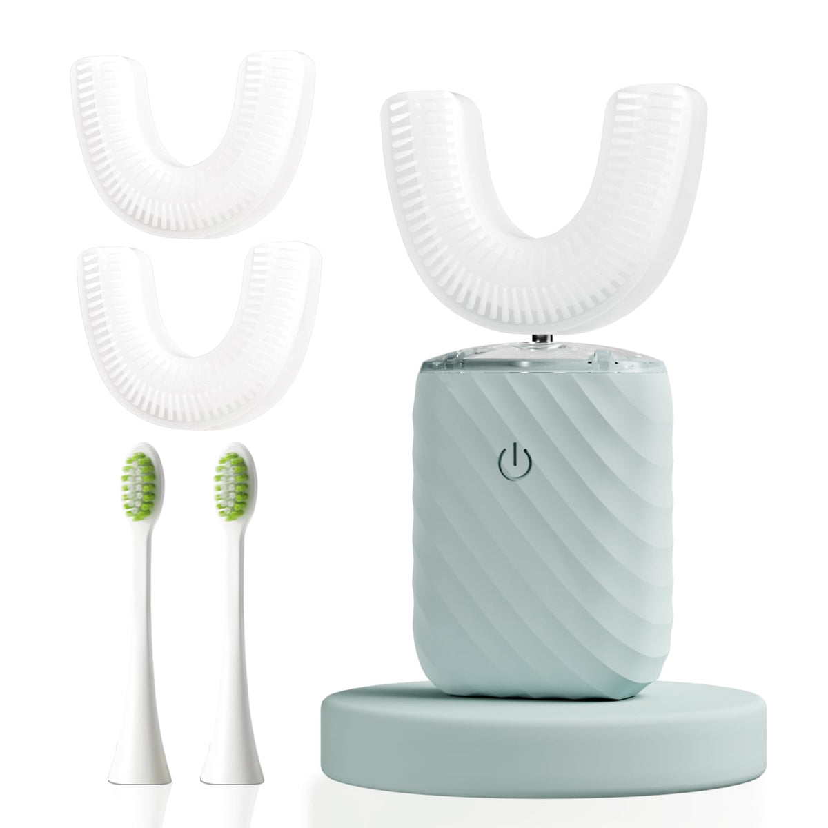 ELOTAME ultrasonic U-shaped toothbrush main view in light blue