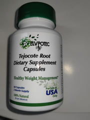 ELVPOTEC Mexican Original Capsules ingredients-label close-up highlighting 100% natural formula for everyday use