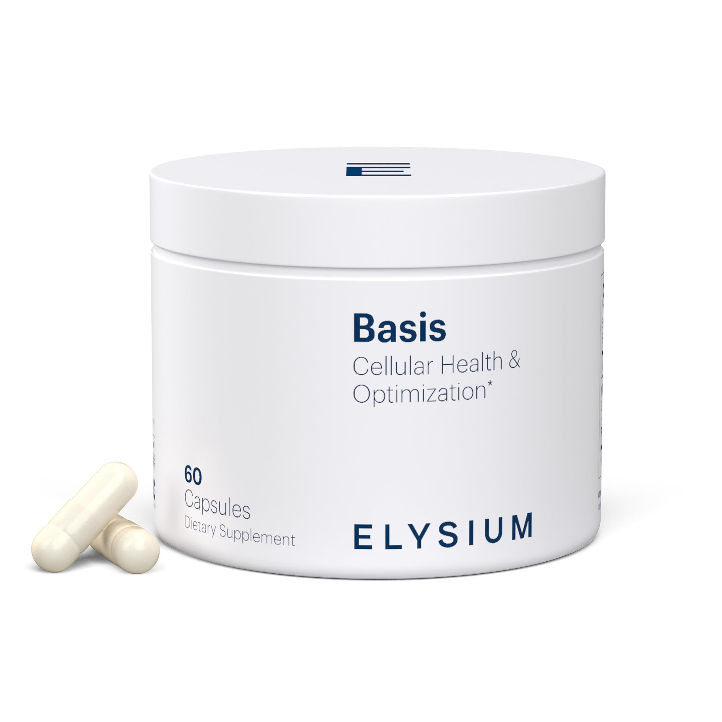 ELYSIUM Basis NAD+ supplement bottle with label