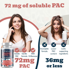 Probiotics with prebiotics and cranberry illustration