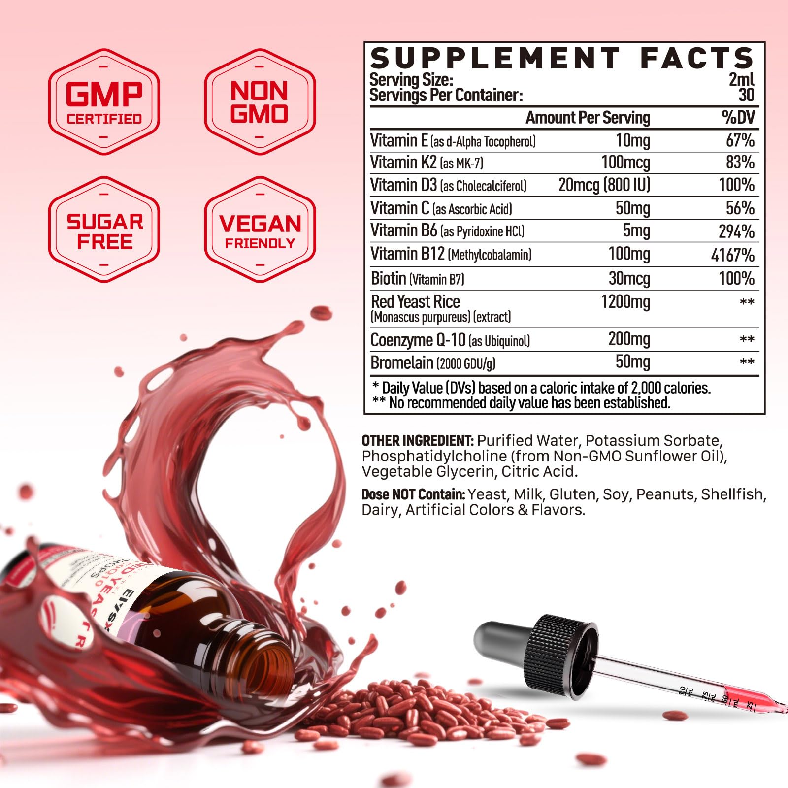 Close-up of bottle interior showing liquid drops