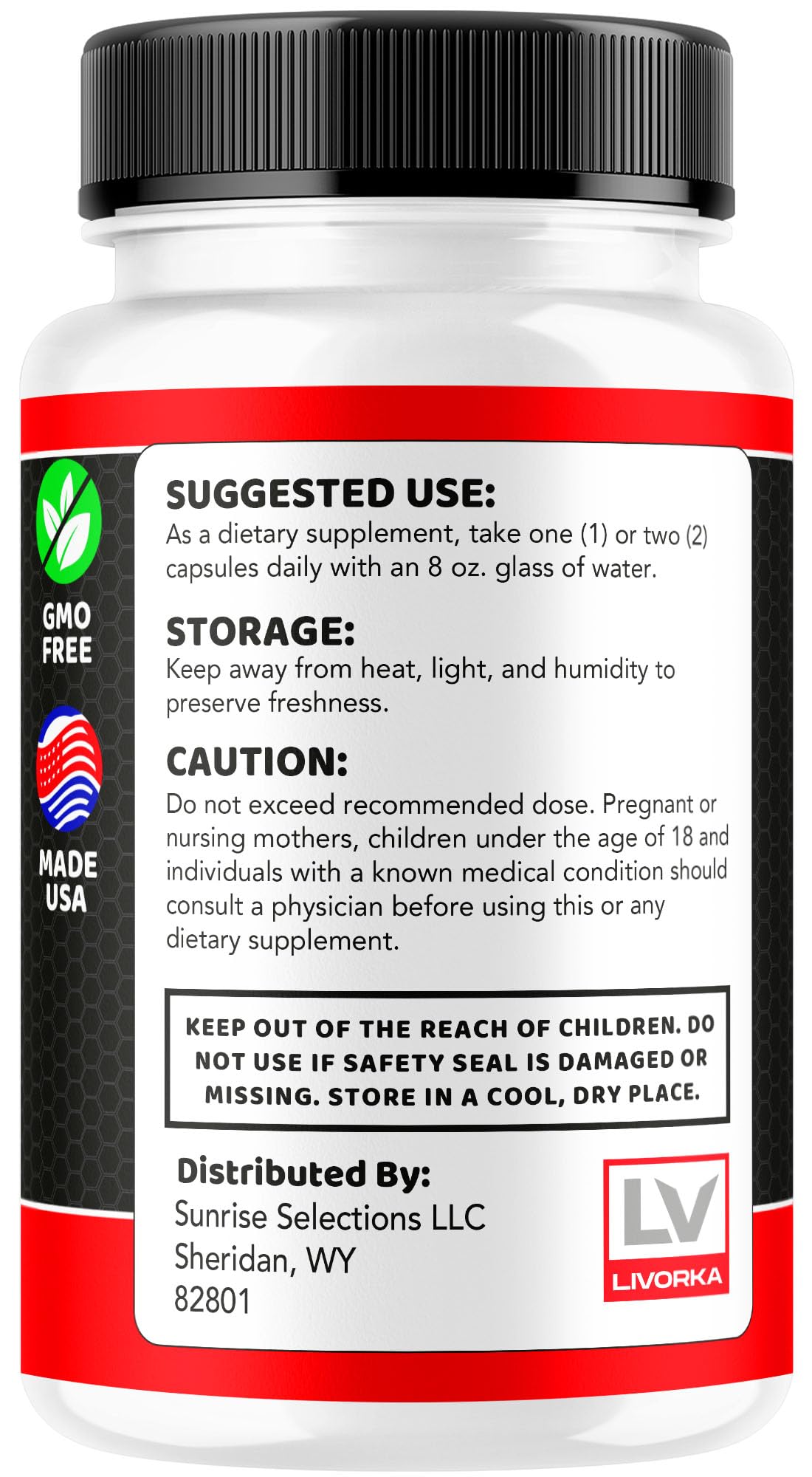 Nutrition facts label on Ember Ghee bottle