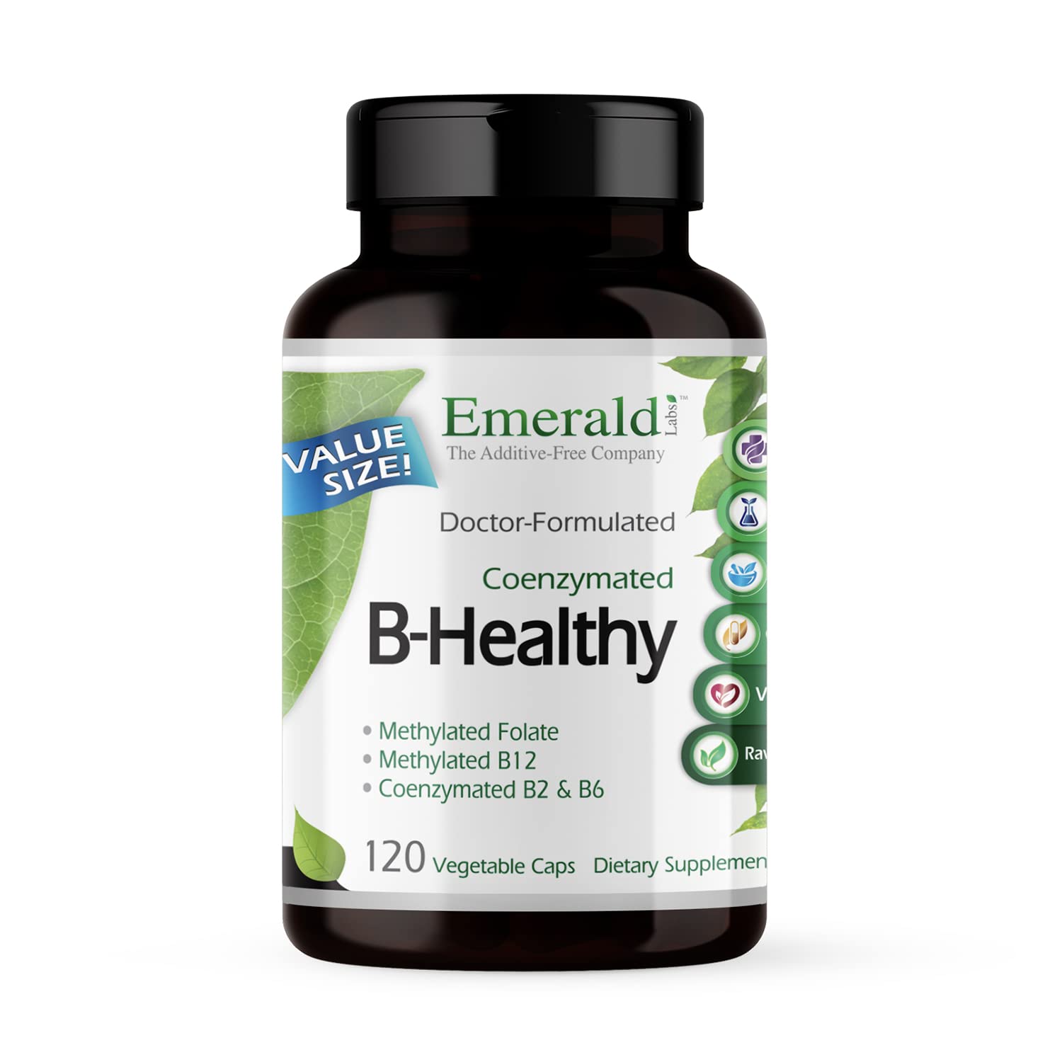 Emerald Labs B-Healthy vegan vitamin B complex bottle