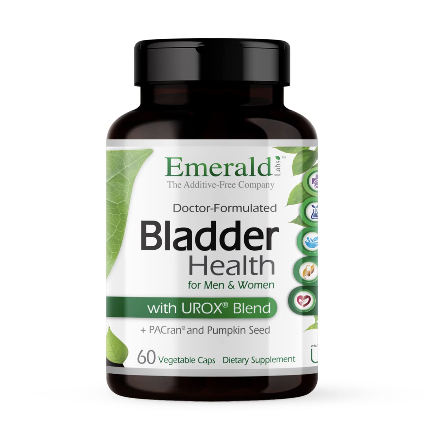 Emerald Labs Bladder Health bottle label featuring Cranberry Extract