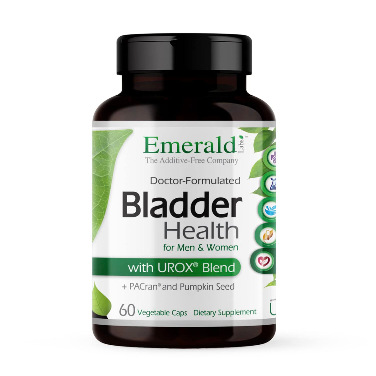 Emerald Labs Bladder Health bottle label featuring Cranberry Extract