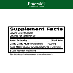 Close-up of organic camu camu berries used as vitamin C source