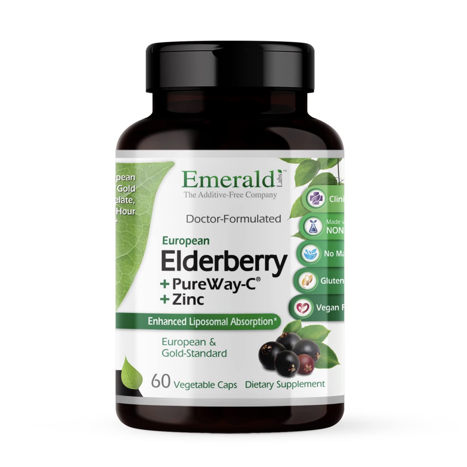 EMERALD LABS Elderberry Plus bottle and label