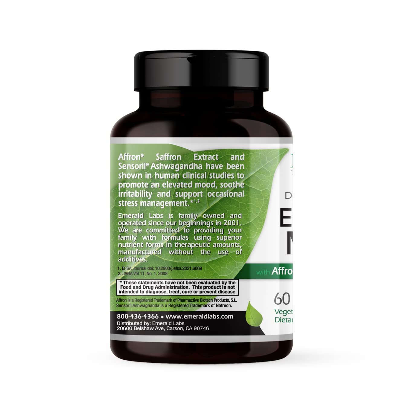 Allergen-free, additive-free dietary supplement bottle label