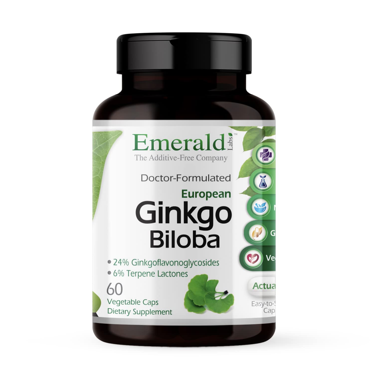 Emerald Labs Ginkgo Biloba Extract bottle label
