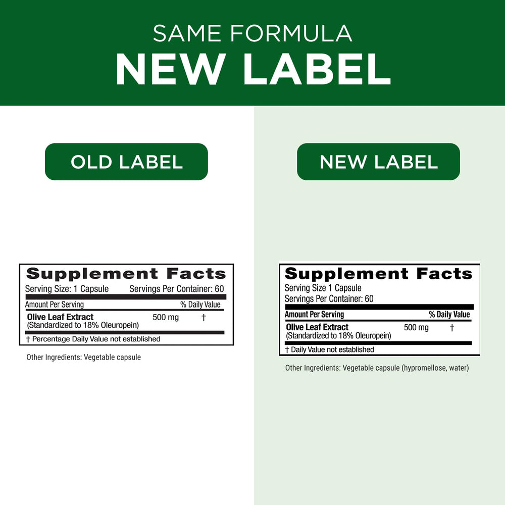 Additive-free formulation label on bottle