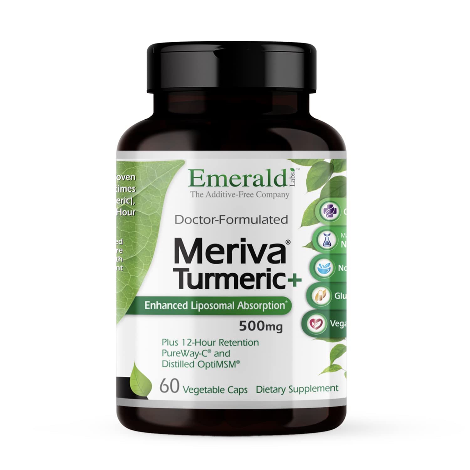 Emerald Labs Meriva Turmeric Plus bottle front label