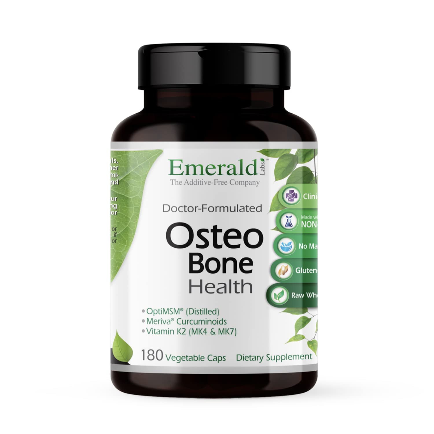 EMERALD LABS Osteo Bone Health bottle with 180 vegetable capsules