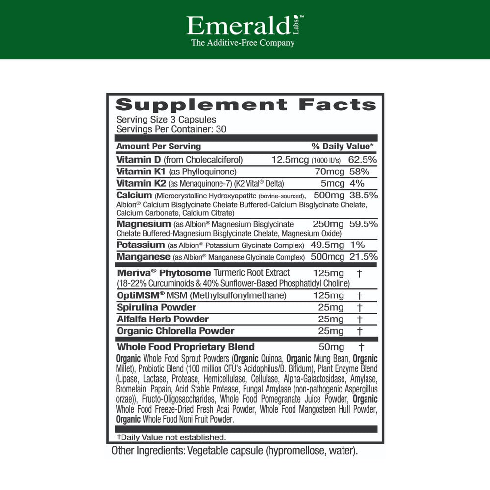 Close-up of Osteo Bone Health ingredients