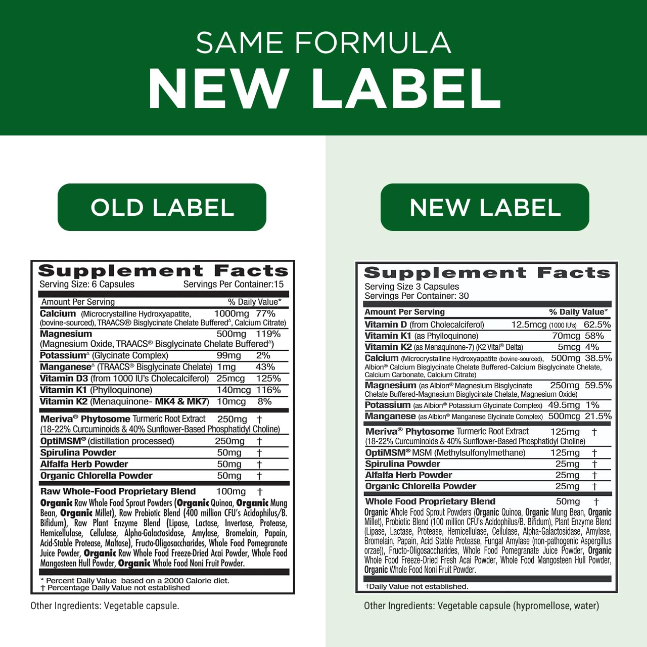 EMERALD LABS Osteo Bone Health OptiMSM scene hints at flexible joint support.