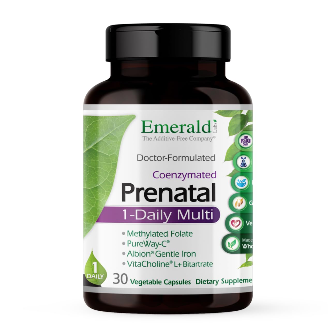 Emerald Labs Prenatal 1-Daily Multi Vitamin bottle