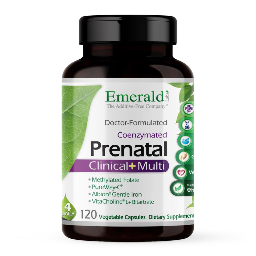 Emerald Labs Prenatal Clinical Multi bottle – front view
