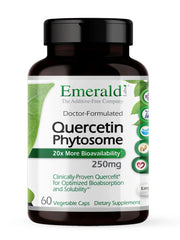 EMERALD LABS Quercetin Phytosome bottle label showing Quercefit 250 mg
