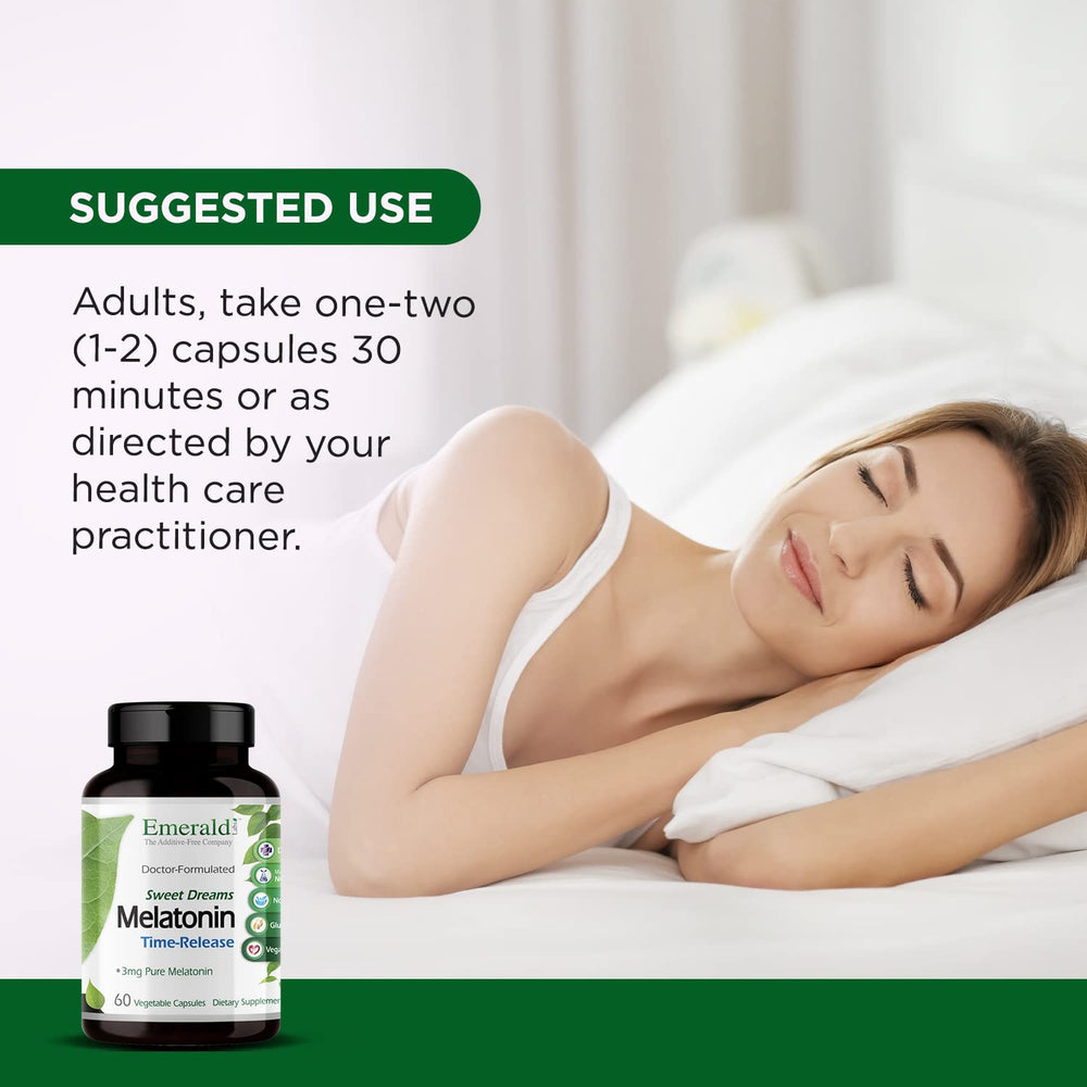 Additive-free melatonin supplement label
