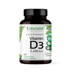 Emerald Labs Vitamin D3 2,500 IU bottle label