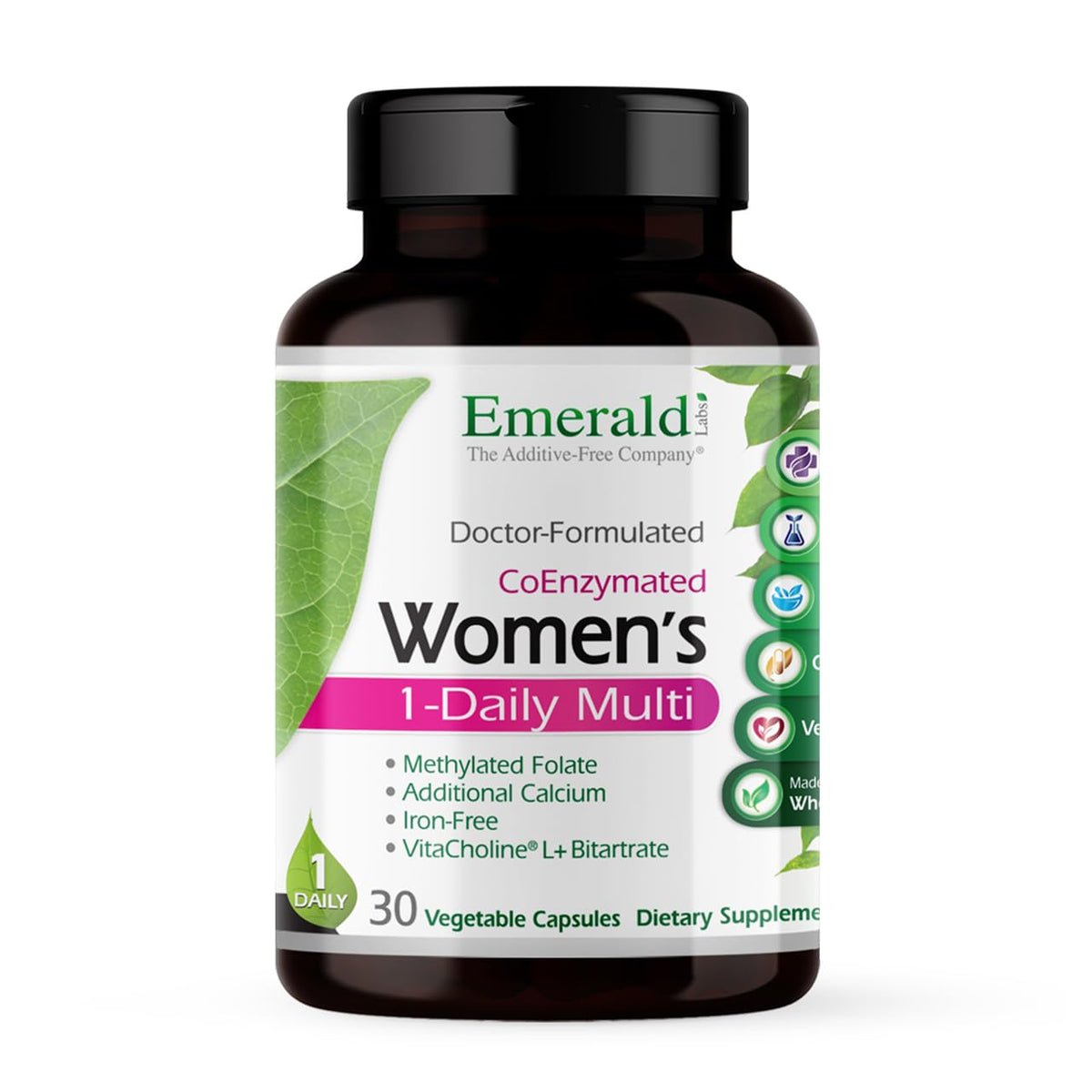 Emerald Labs Women's 1-Daily Multi bottle front view