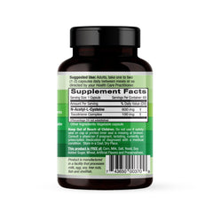 NAC 600mg capsules inside bottle